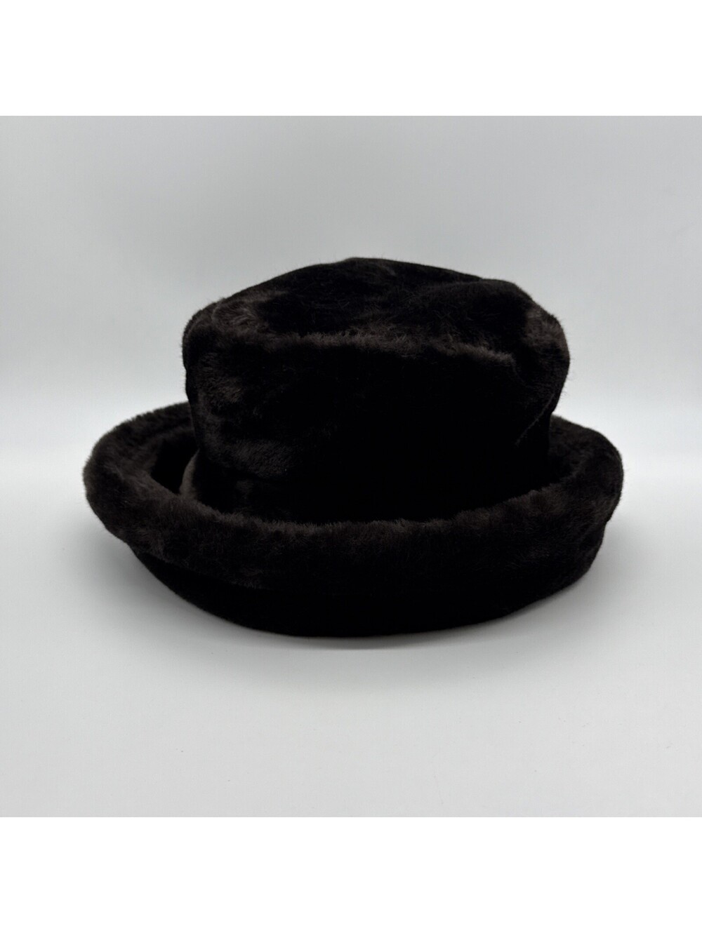 Vintage Betmar Ladies Black/brown Faux Fur Bucket Hat